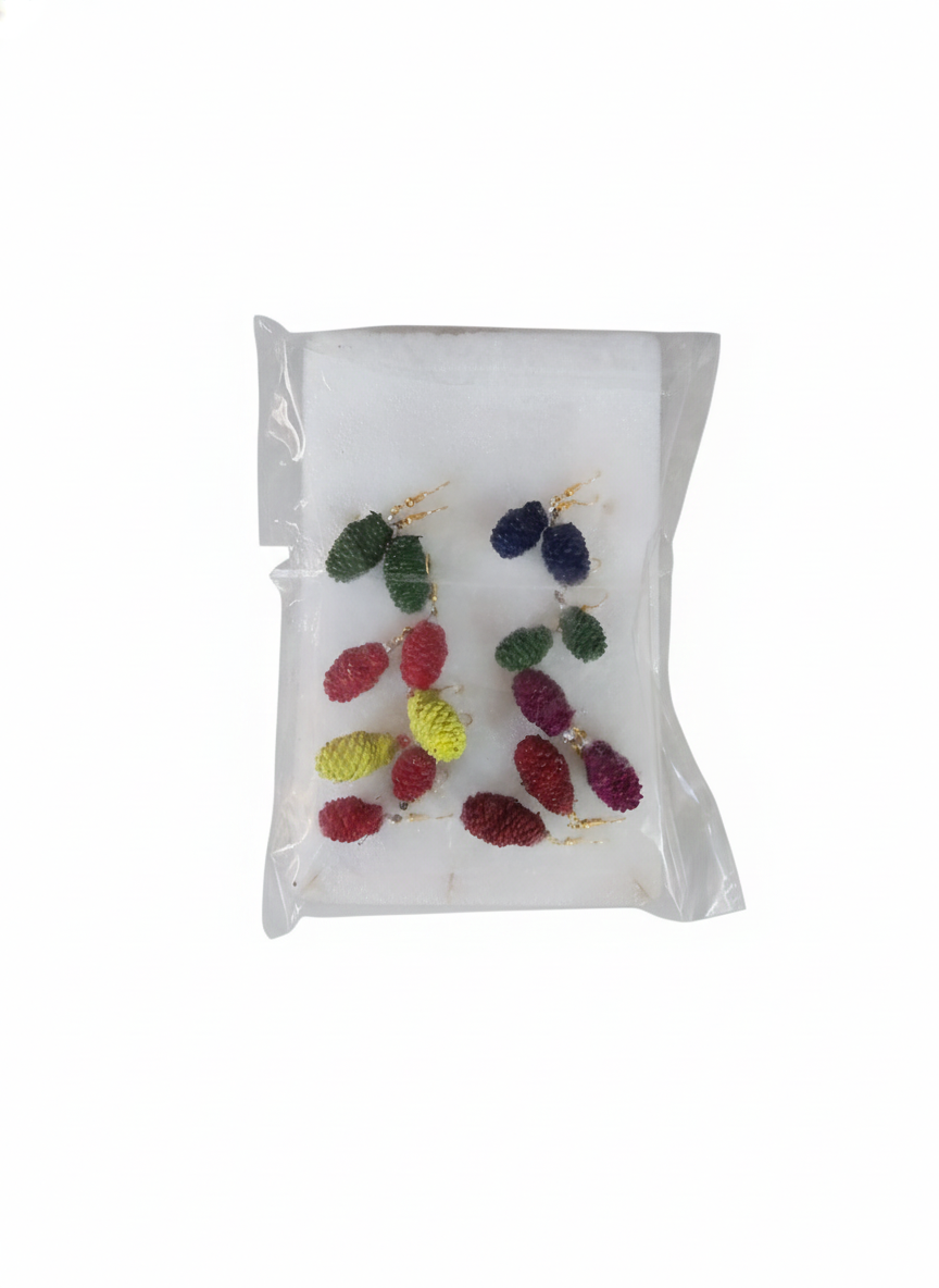 Handcrafted wooden ear pins 1 pair