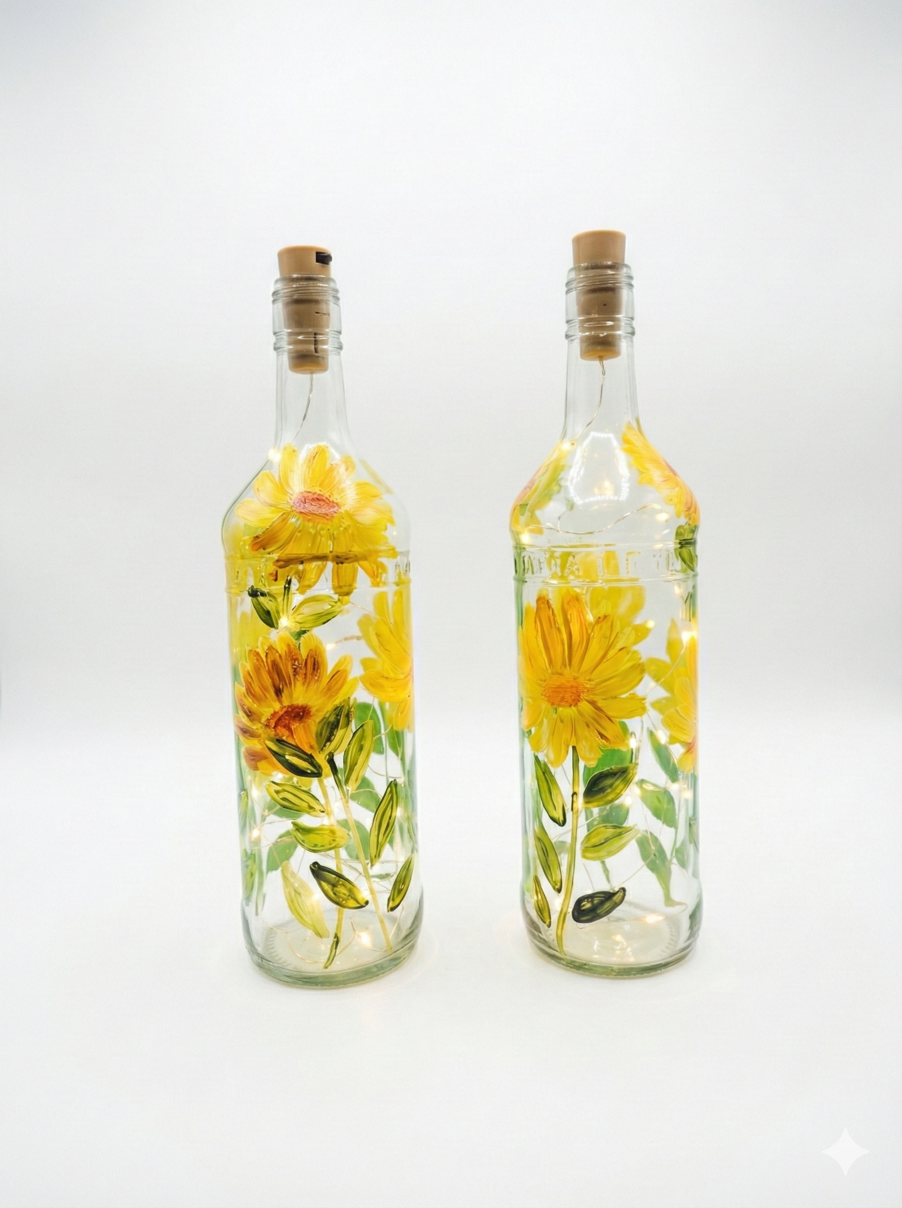 LED light bottle art